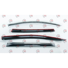 ветровик Volkswagen Passat B6/B7 унив 2005-2014 (скотч) TopVisor  c хром молдингом