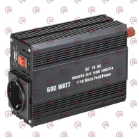 перетворювач напруги з 12 на 220 В/1200W/600W/USB 2,1А/на клем/модиф. синусоїда Bottari
