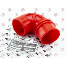 патрубок воздуш. фильтра - ДМРВ  Газель 405 (угольник) силикон красн.