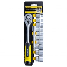 набор головок 1/2"  12 шт, 10-24 мм с трещ., удленит. (планшет)