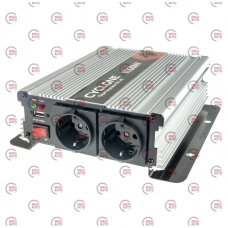 преобразователь напряж. с 12 на 220 В/1000W/USB/на клемы/модиф. синусоида CYCLONE