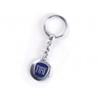 брелок FIAT металлический на цепочке синий