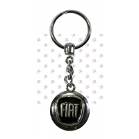 брелок FIAT металевий на ланцюжку чорний
