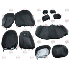 чехлы салона Chevrolet/ЗАЗ Lanos съемные подголовники, 4 подголовника, черные ткань