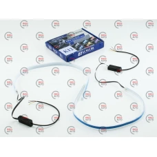 ходовые огни гибкие 60см белый+желтый ( с бегающим поворотником) 12-24V