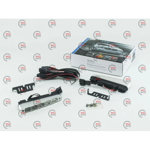 ходовые огни 12V DRL 102 160х20мм 1W метал.корп.