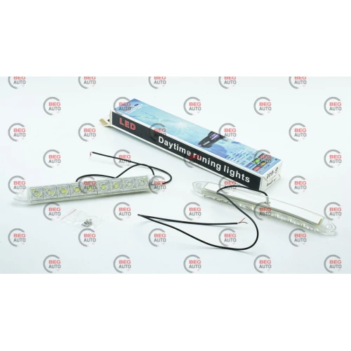 ходовые огни 12V DRL-JH 209-9 185х30мм гибкий корпус. 0.5W