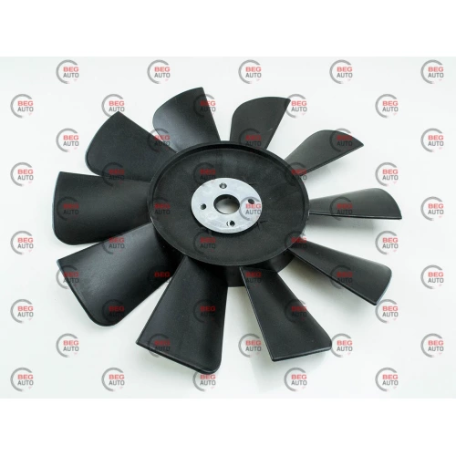 крыльчатка двигателя Газель 10 лоп. черная (с метал. пластиной)