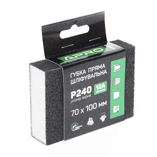 губка шлифовальная Apro 70х100 Р240