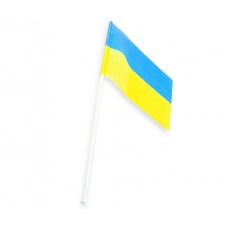флажок "УКРАИНА" (ткань нейлон) без присоски (12см*18)
