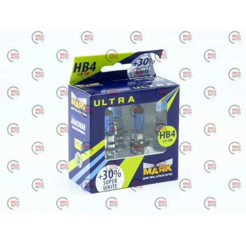 лампа HB4 12V 51W Маяк Super White+30% 4000К (2шт)