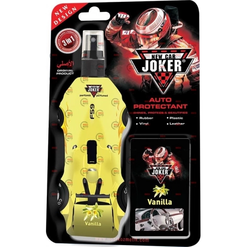 полироль с губкой - силикон  250мл  Joker  Ваниль "машинка"