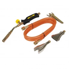 горелка для пайки 1200-1850С, 3 насадки, шланг 1,5м, 2кВт