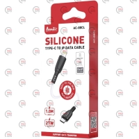 кабель для зарядки Avantis  Type-C - iPhone,  1м, черно-белый, круглый силиконовая оплетка, PD, 27W