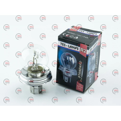 лампа  R2  прост. в фару  12V 75-70 W Tes-Lamps