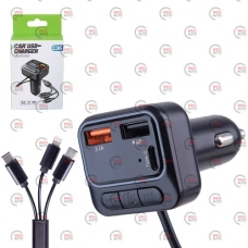 FM модулятор C36  USB/MP3/12-24В/USB зарядка 3,1А/Bluetooth 5.0/кабель Type C/iPhone/Micro USB