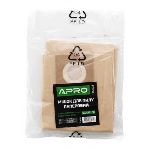 фільтр-пакет паперовий до пилососу Apro CL20/CL30