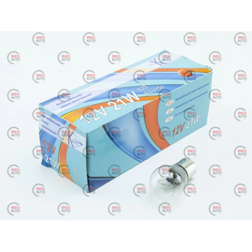 лампа  A 12V 21W КВАНТ смещ.цоколь