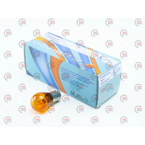 лампа  A 12V 21W КВАНТ AMBER смещ.цоколь