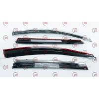 вітровик Honda CR-V 2016-2022  (скотч) TopVisor  з хром. молдингом
