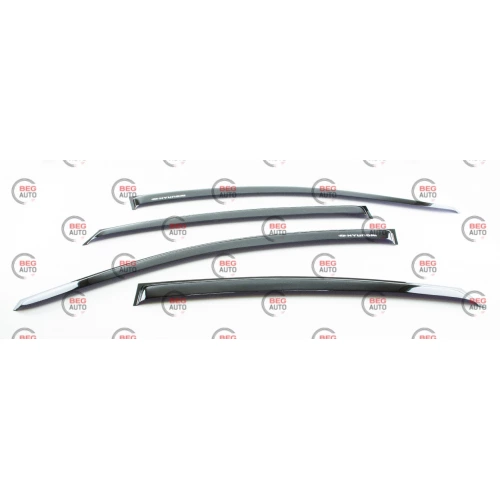 ветровик Hyundai Accent сед 2010-2017 (скотч) AV-Tuning