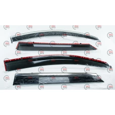 вітровик Hyundai Tucson 2015-2021 (скотч) TopVisor  з хром. молдингом