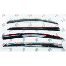 вітровик Kia Optima / K5 2011-2015 (скотч) TopVisor  з хром. Молдингом