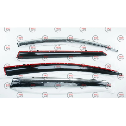 ветровик Kia Optima / K5 2015-2020 (скотч) TopVisor  c хром молдингом