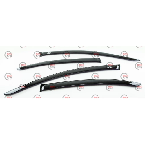ветровик Kia Rio II сед 2005-2011 (скотч) AV-Tuning