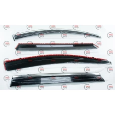 вітровик Kia Sorento 2014-2020 (скотч) TopVisor  з хром. Молдингом