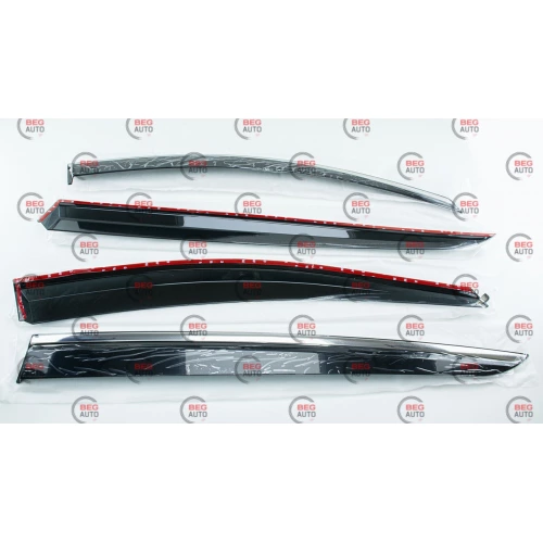 ветровик Kia Sportage IV 2015-2021 (скотч) TopVisor  c хром молдингом