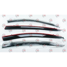 вітровик Mazda 6 сед 2012->  (скотч) TopVisor  з хром. молдингом