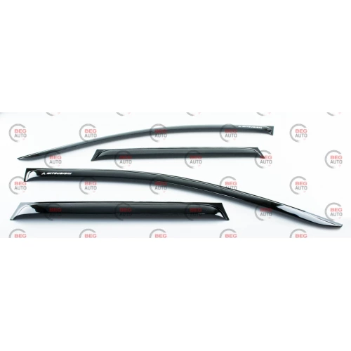 ветровик Mitsubishi Outlander II XL 2006-2012 (скотч) AV-Tuning