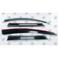 вітровик Renault Kadjar 2015-2022 (скотч) TopVisor  з хром. молдингом
