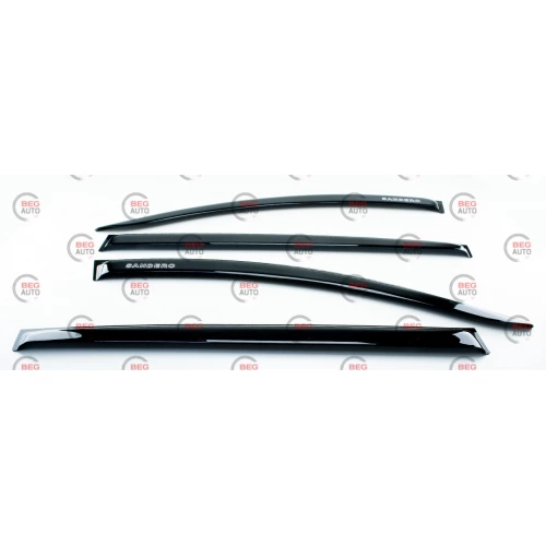 ветровик Renault Sandero I 2008-2012 (скотч) AV-Tuning