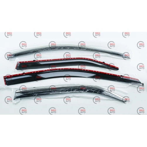 вітровик Toyota Camry XV 50 (EUR/USA), XV 55 (EUR) 2011-2017 (скотч) TopVisor  з хром. молдингом