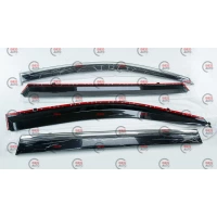 вітровик Toyota Highlander 2013-2019 (скотч) TopVisor  з хром. молдингом