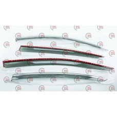 вітровик Volkswagen Passat B6/B7 сед 2005-2014 (скотч) TopVisor  з хром. молдингом