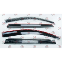 ветровик Volkswagen Tiguan 2007-2015 (скотч) TopVisor  c хром молдингом