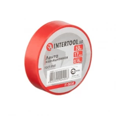 стрічка ізоляційна 10м х 17мм х 0,15мм червона Intertool