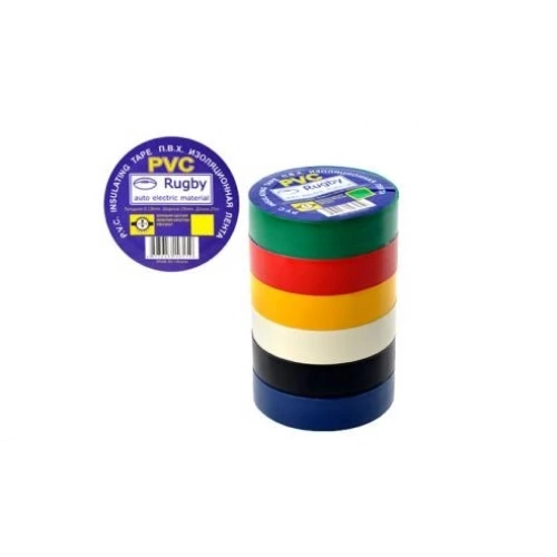 изолента 20м х 19мм х 0,13мм ассорти Rugby