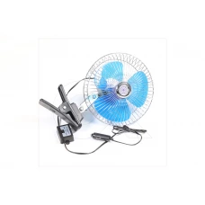 вентилятор 12 V (d 8" - 20,0 см) металевий на прищіпці, 2 швидкості Dk