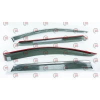 вітровик Audi Q7 2015-2020 (скотч) TopVisor  з хром. молдингом