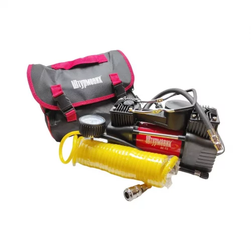 компрессор 2 цилин Vitol Штурмовик 300W/10атм/90л/25A/5м шланг спирал с ман/клемы