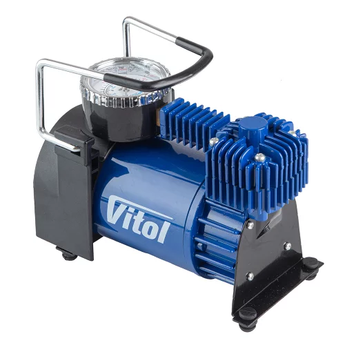 компрессор Vitol  10атм/ 40л/1,2м шланг/прикур/сумка/автостоп/2 режима