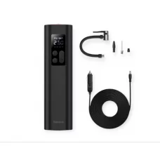 компресор mini Baseus 10атм/30л/0.18м шланг/прикур/ліхтар/насадки/LED дисплей
