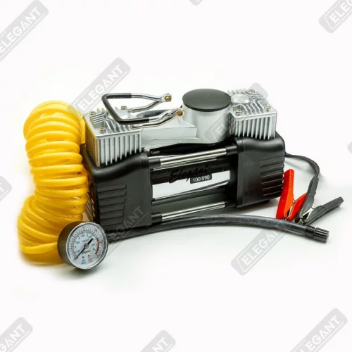 компрессор 2 цилин Elegant Force Maxi 300W/10атм/90л/14А/7,5м шланг спирал с ман/клемы/сумка