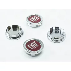 ковпачок - заглушка диска Fiat 43/49мм червоні (к-т 4шт) під оригінал