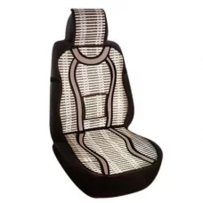накидка на сиденье Elegant  массажный бамбук, кожзам 47х127см серая