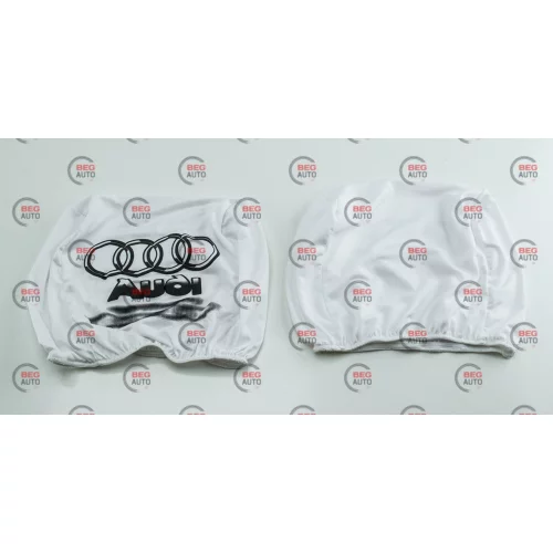 чохли на підголівники білі (2 шт)  AUDI